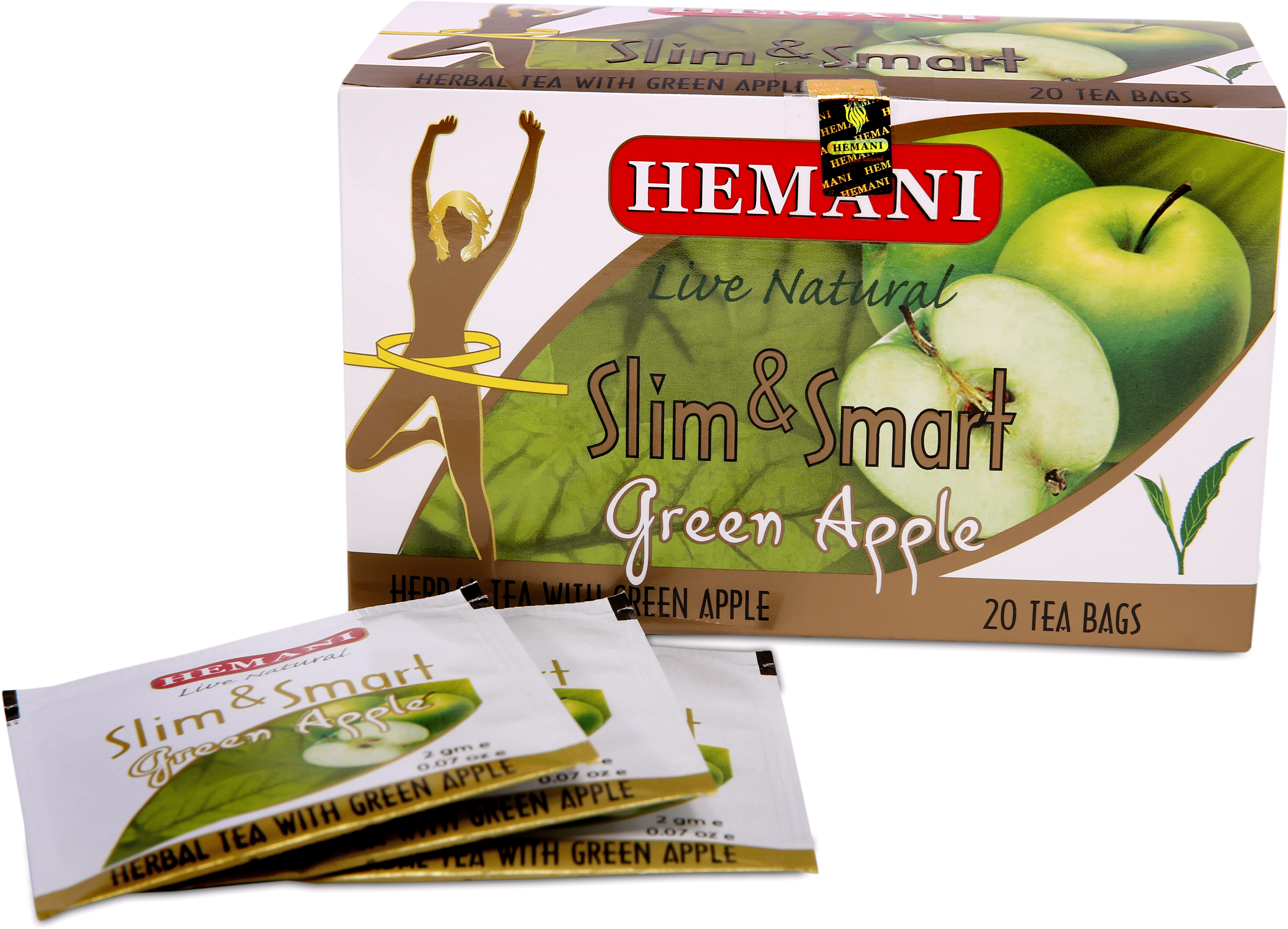 Herbal Tea Bags - 20pcs - Slim & Smart - Green Apple